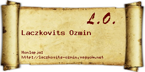 Laczkovits Ozmin névjegykártya